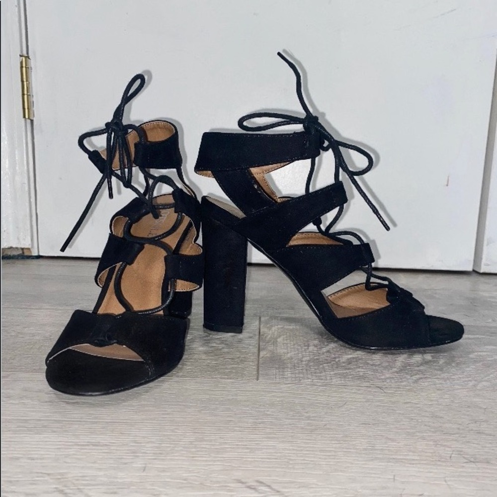 Black Lace Up Heels